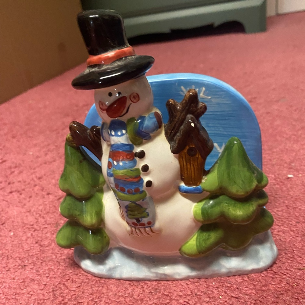 Festive Snowman Napkin Holder